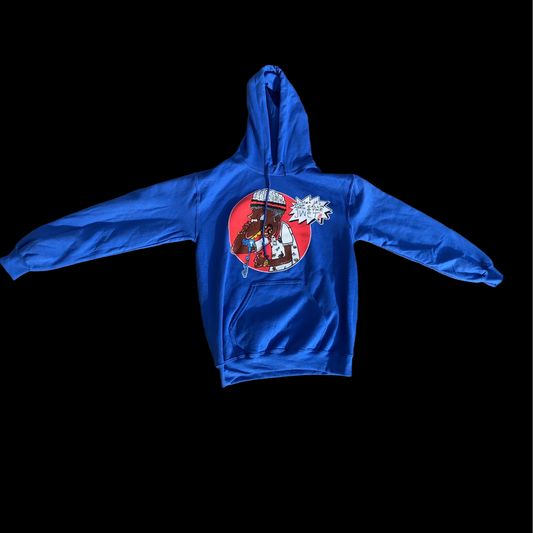 "Stop Calling for the jwet" Blue Hoodie